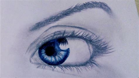 Drawing Lessons - How To Draw a Realistic Blue Eye only with Pencil ...