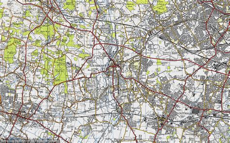 Historic Ordnance Survey Map of Uxbridge, 1945