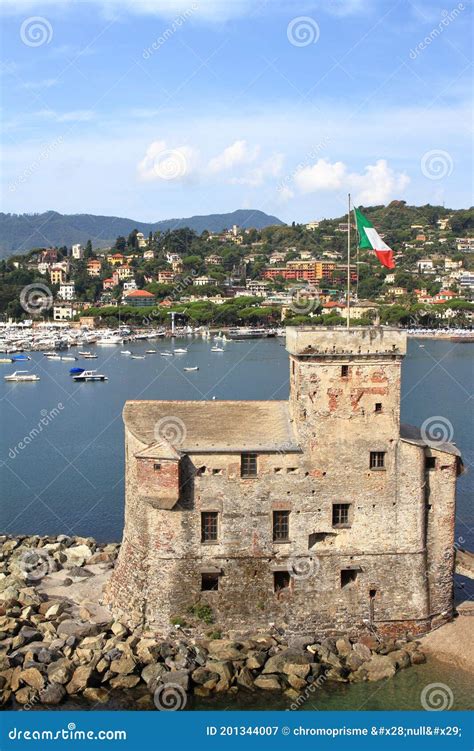 Rapallo Castle - Italy stock image. Image of marina - 201344007