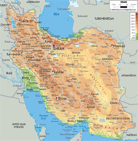 Irã | Mapas Geográficos do Irã