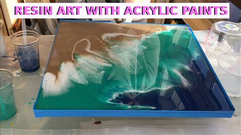 Resin Art With Acrylic Paints - Beach Effect (First Layer) by Arijana ...