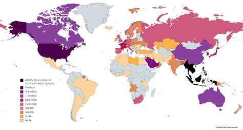 Map Showing The ASEAN Diaspora : r/Maps