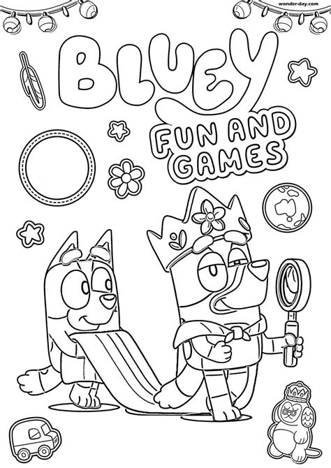 Printable Bluey And Domain_7O Colouring Pages