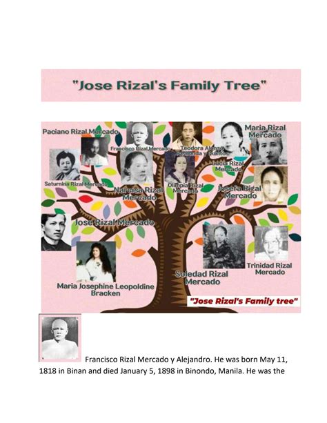 SOLUTION: Jose rizals family tree - Studypool