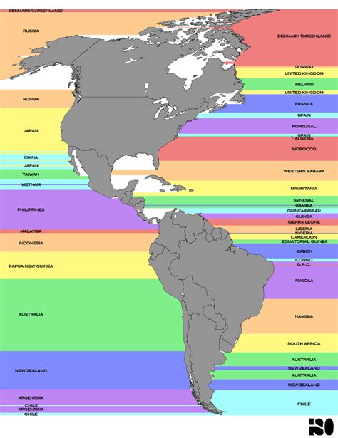 This map shows which beach is across the ocean from you