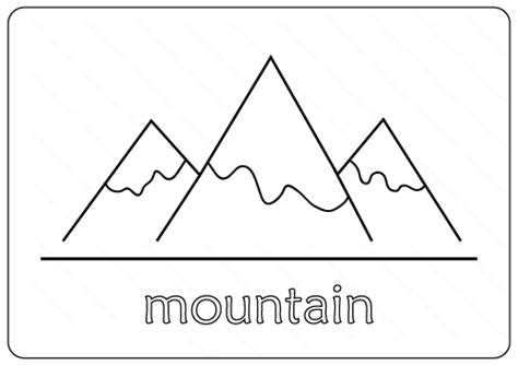 Mountain Stencil Printable - Printable Word Searches