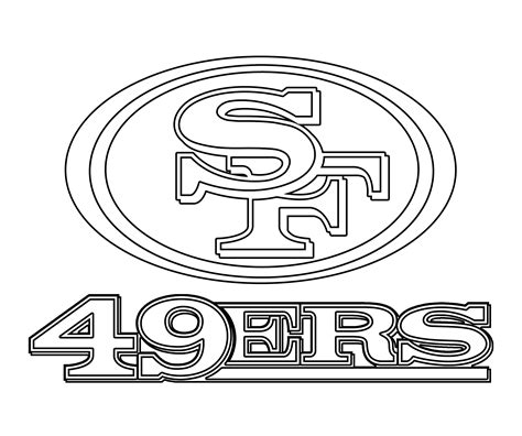 San Francisco 49ers Logo Coloring Page Coloring Pages