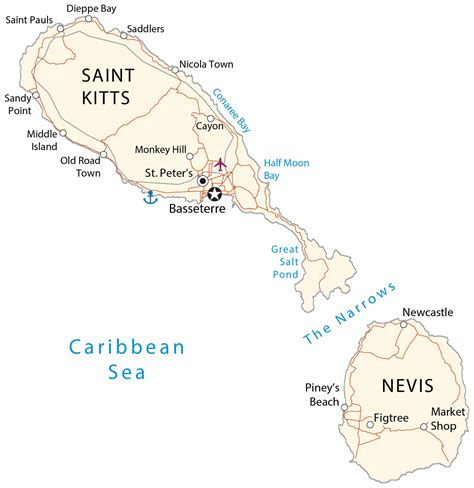 Saint Kitts and Nevis Map - GIS Geography