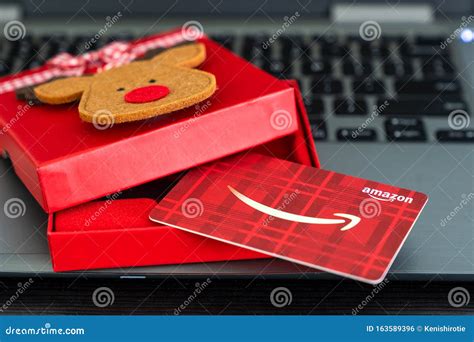 Amazon Gift Card As a Christmas Present Editorial Photo - Image of ...