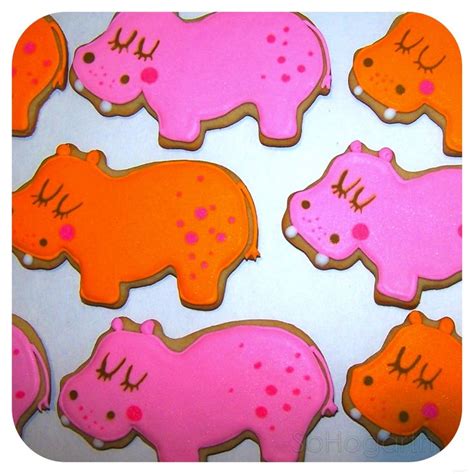 Happy Hippo cookies | Sugar cookies, Cookie art, Cookies