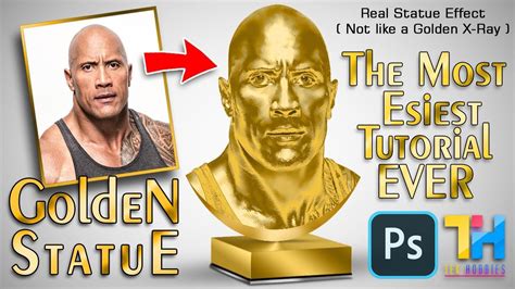 Any Photo into Gold Statue #Photoshop #DwayneJohnson #TheRock | Gold ...