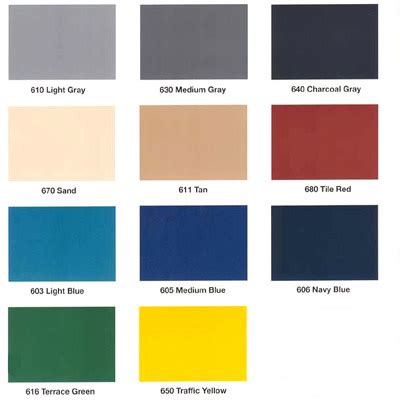 Armorseal Color Chart