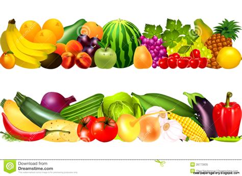 Fruits And Vegetables Border