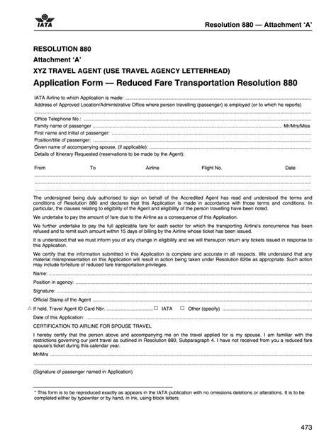 Iata 880 Form 2020-2021 - Fill and Sign Printable Template Online | US ...