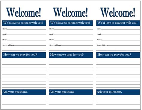 Church Visitor Card Template – Mightyprintingdeals.com