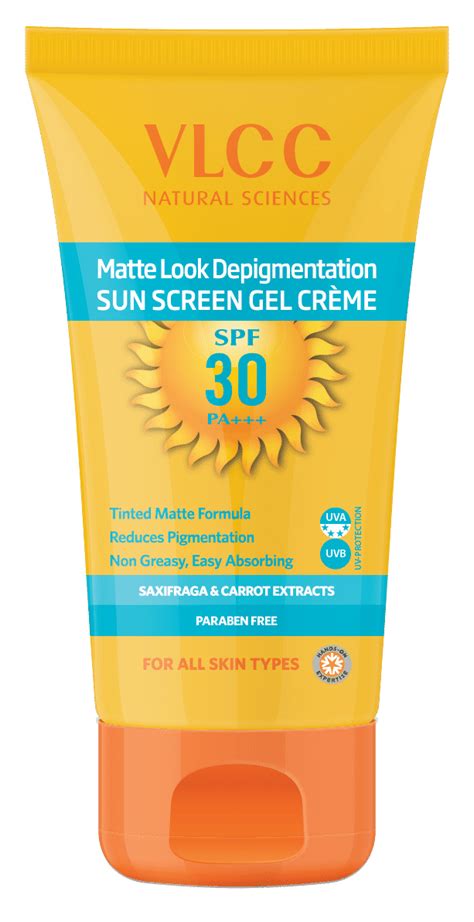 VLCC Matte Look Depigmentation SPF 30 PA+++ Sunscreen Gel Creme, 50 gm ...