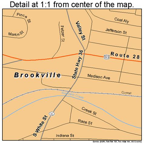 Brookville Pennsylvania Street Map 4209224