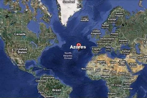 Location of Azores Island on the world map | Download Scientific Diagram