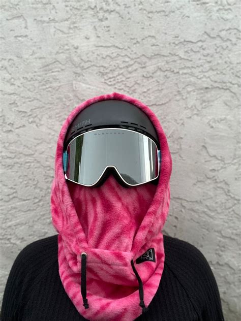 Pink Tie Dye Hood - fits over the helmet, fleece hood, balaclava ...