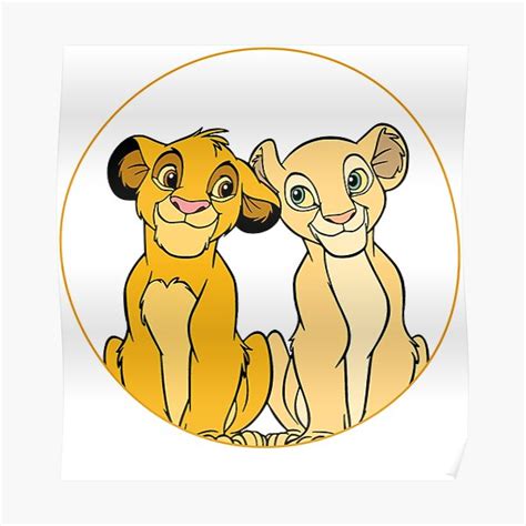 "Cub Simba and Cub Nala " Poster by RMelissart | Redbubble