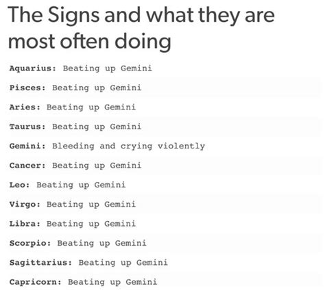 gemini | The Signs As... | Know Your Meme