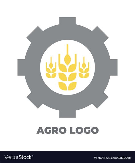 Logo template for agro company color isolated icon