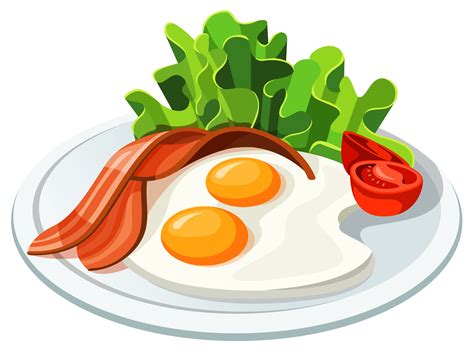 Eggs and Bacon PNG Vector Clipart | Food drawing, Clip art, Food ...