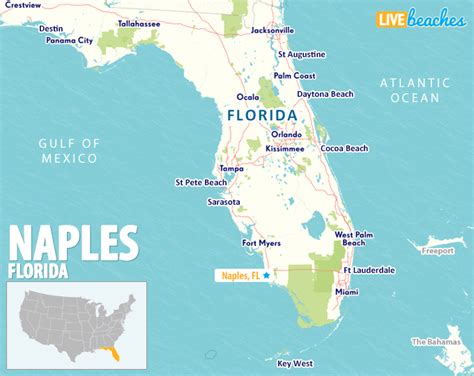 Map of Naples, Florida - Live Beaches