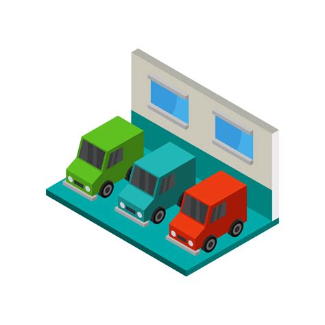 Isometric Garage On Background 2286856 Vector Art at Vecteezy