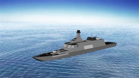 Stealth Frigate 2 3D model | CGTrader