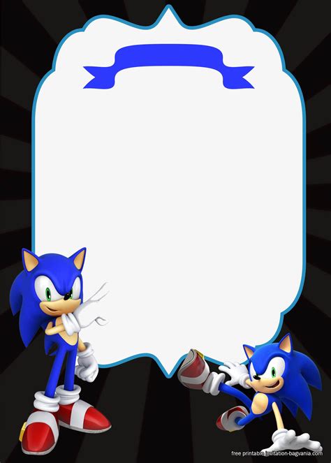 FREE Sonic the Hedgehog Invitation Templates | Sonic birthday parties ...