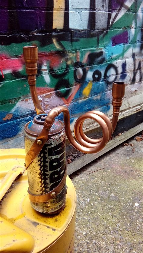 Steampunk Copper Pipe Sculpture Tin Can Upcycled Candle Holder - Etsy