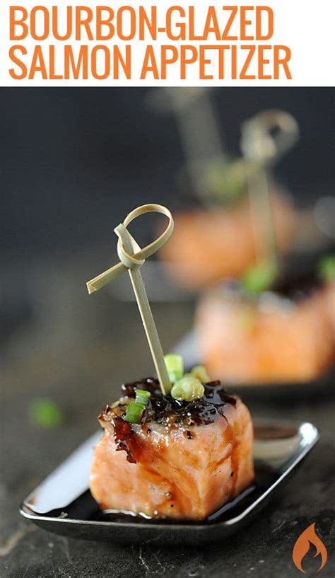 Bourbon-Glazed Salmon Appetizer - Girls Can Grill