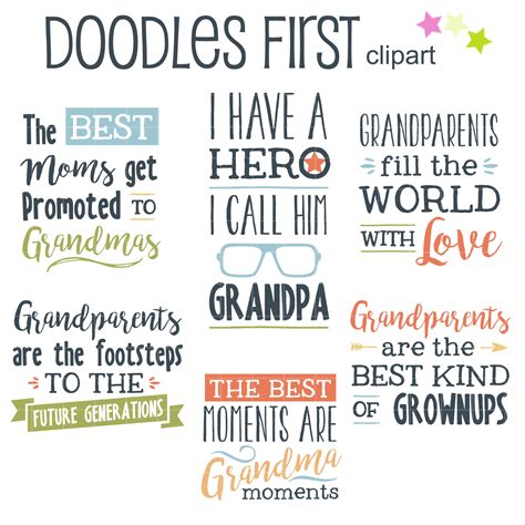 Grandparents Quotes Art Set – Daily Art Hub // Graphics, Alphabets & SVG