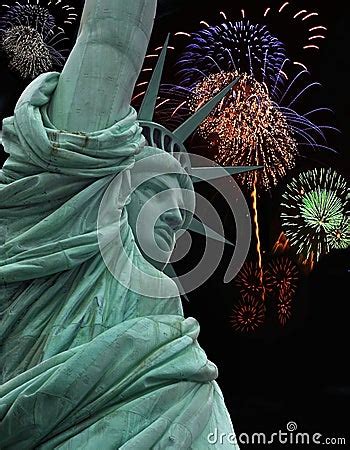 Statue Of Liberty With Fireworks Stock Images - Image: 6669414