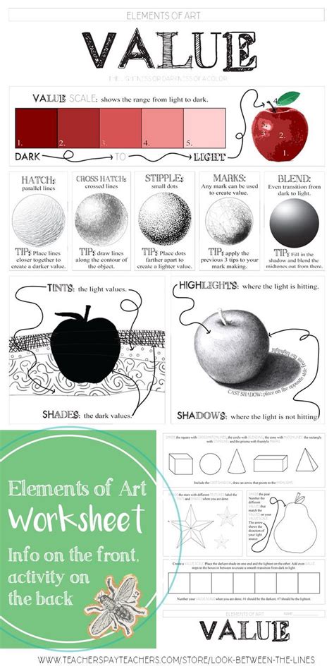 I use these elements of art worksheets every year in my Introduction to ...