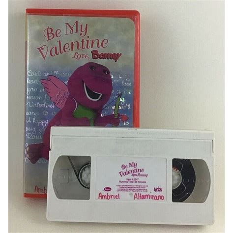 Be My Valentine Love Barney Video Sing Along Music White VHS - Etsy