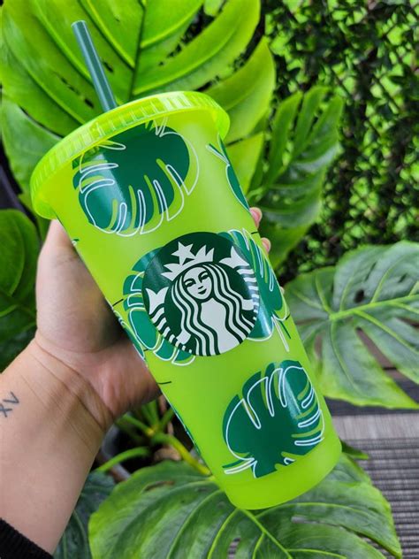 Monstera Green Starbucks Colour Changing Cold Cup Summer 2022 ...