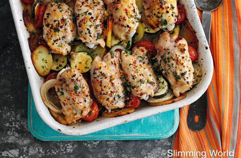 Slimming World's Rustic Garlic Chicken Tray Bake | Dinner Recipes ...