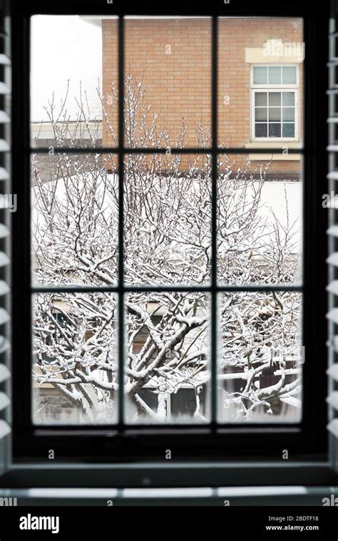 The snow outside the window Stock Photo - Alamy