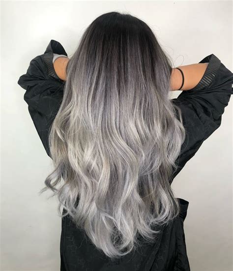 Ash Grey Balayage | Grey ombre hair, Balayage hair ash, Ash hair color