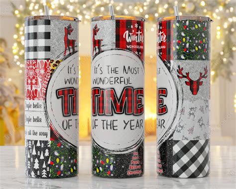 Christmas Tumbler Wrap, Christmas Tumbler Png, Christmas Tumbler ...