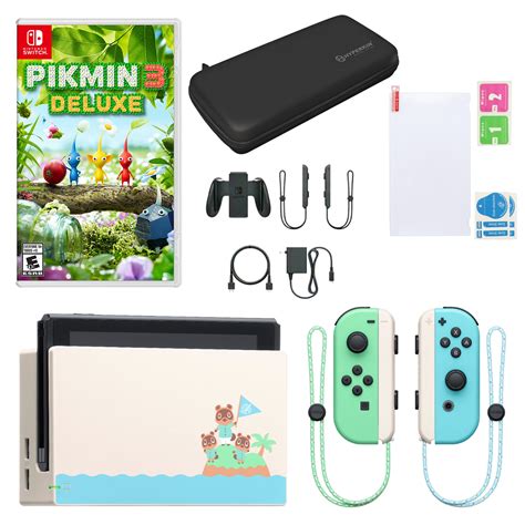 Animal Crossing Edition Nintendo Switch with Pikmin 3 Deluxe and ...