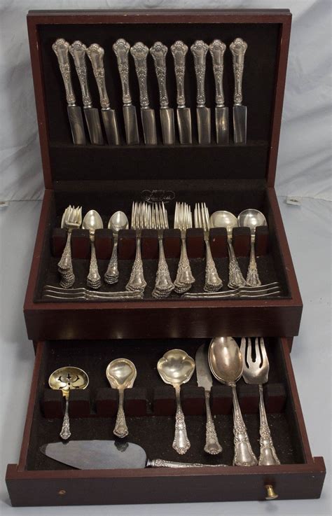 Baronial (old) by Gorham 1897 Sterling Silver Flatware set for 10, 78pc ...