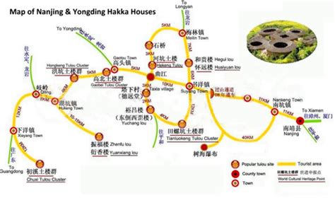 Tulou Maps China: Fujian Tulou Map & Hakka Tulou Map