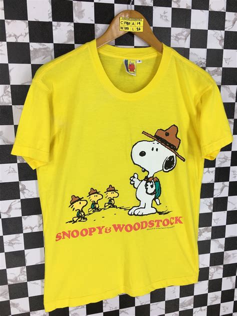 Vintage 90's Snoopy Yellow T Shirt Ladies Medium Joe Cool | Etsy UK