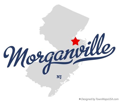 Map of Morganville, NJ, New Jersey