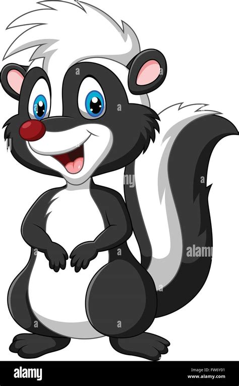 Cartoon skunk posing isolated on white background Stock Vector Image ...