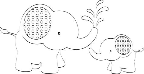 Elephant Outline - 6 Free PDF Printables | Printablee