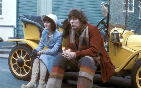 The 4th Doctor (Tom Baker) and Sarah Jane Smith (Elisabeth Sladen) with ...